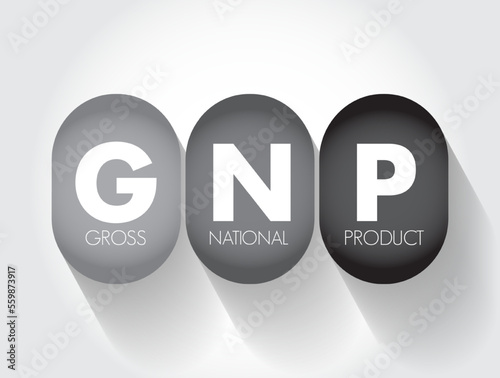 GNP Gross National Product - total market value of the final goods and services produced by a nation's economy during a specific period of time, acronym text concept background