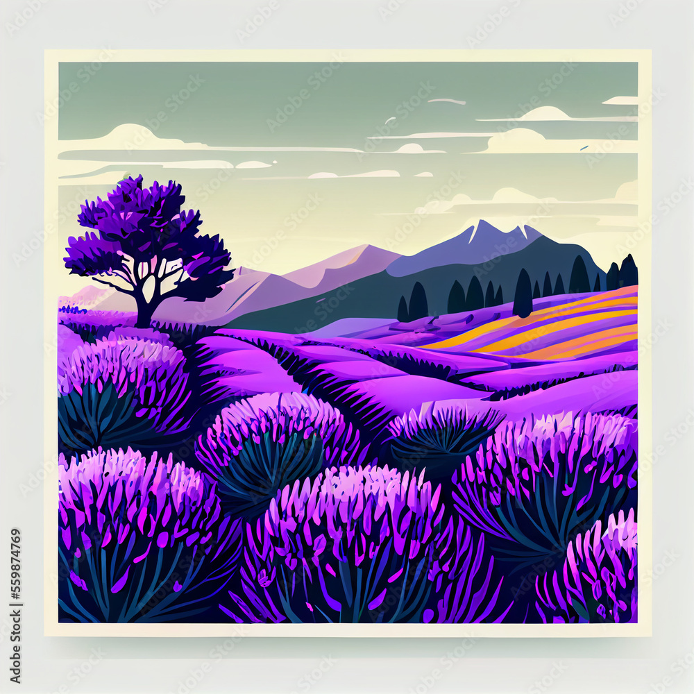 lavender field landscape