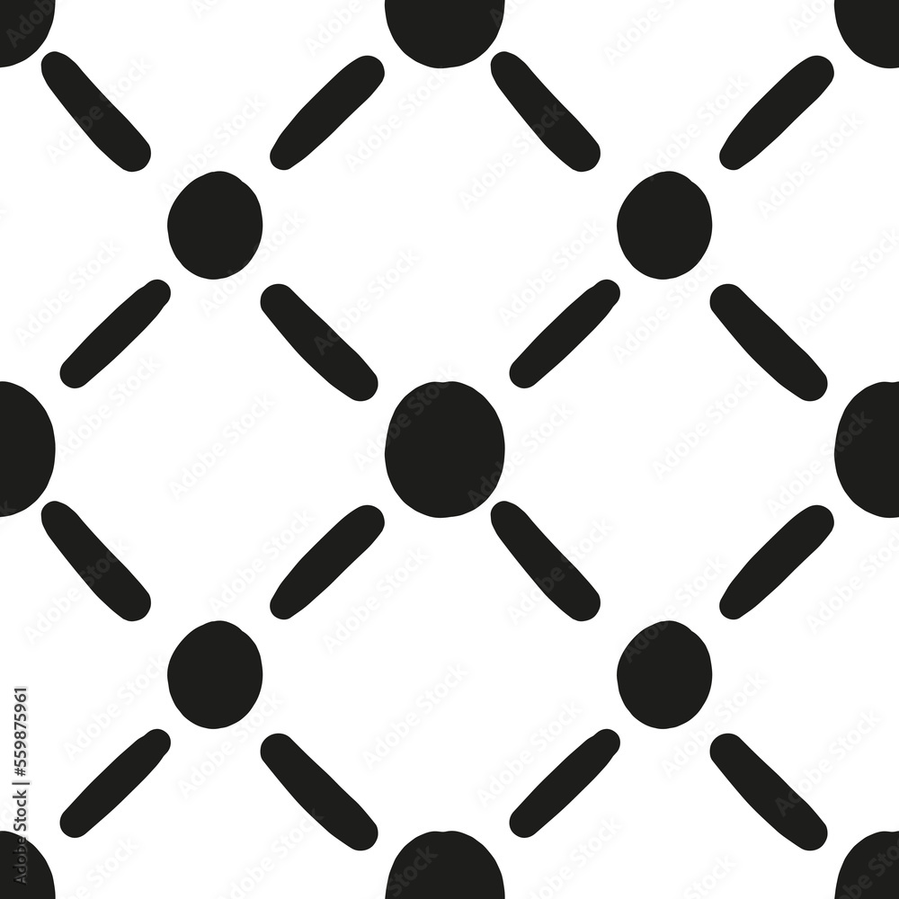 Seamless hand drawn vector pattern with lines and dots Seamless hand drawn vector pattern with lines and dots