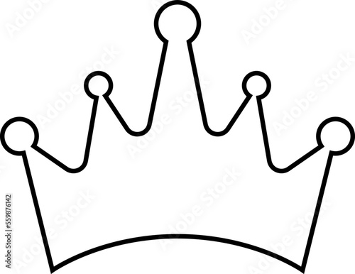 Crown Icon flat style isolated on white background. Crown symbol for web site design, logo, app, UI. Vector illustration.