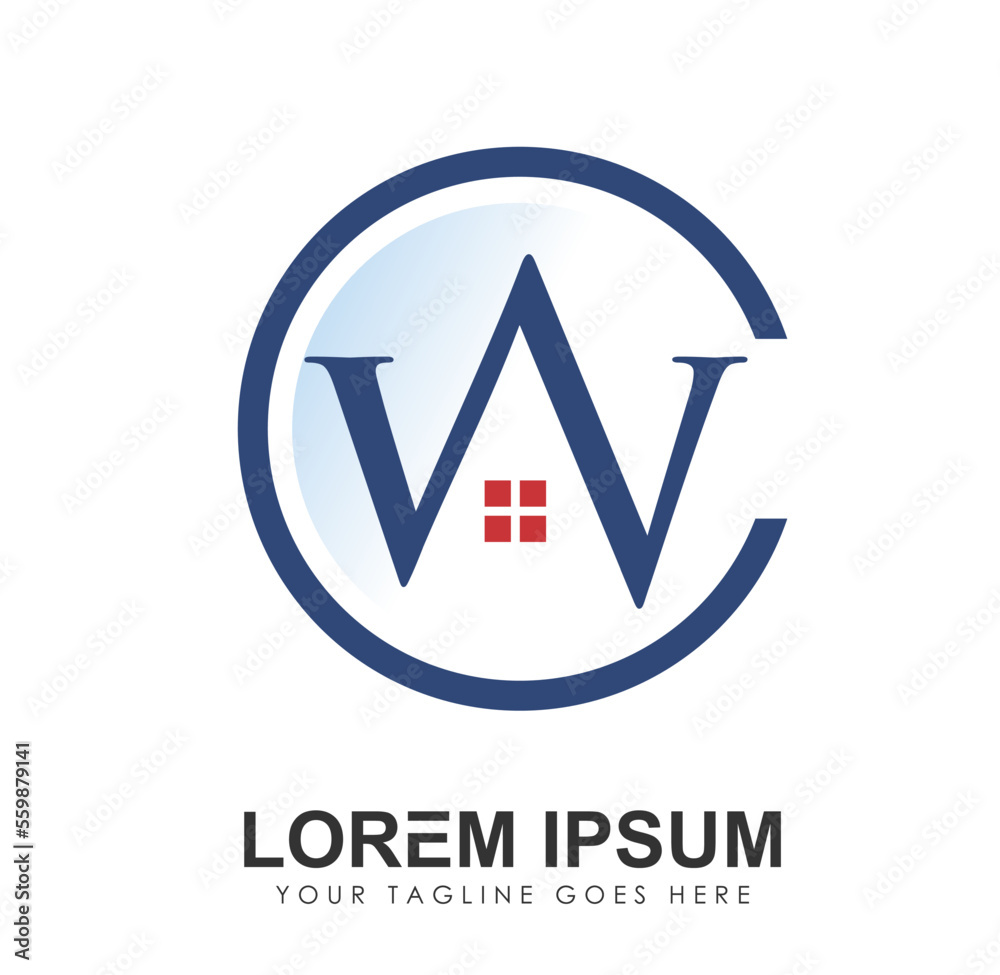 Monogram Logo Initial Letters WC Monogram Logo Initial Letters WC