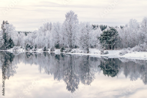 Ljusnan by winter