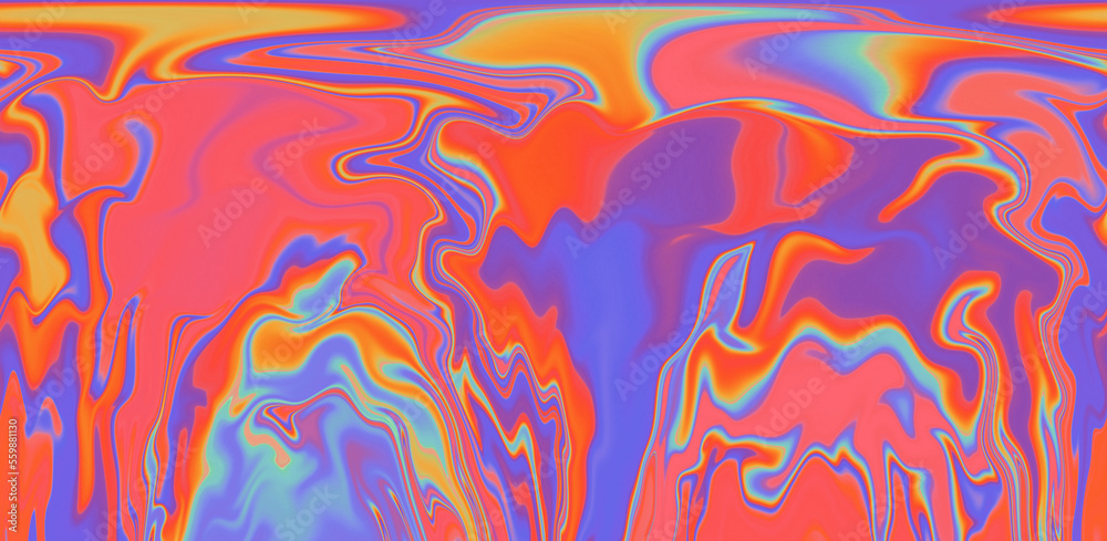 Vivid abstract background with neon bright swirls and leaks. 