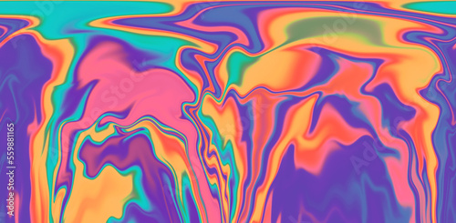 Vivid abstract background with neon bright swirls and leaks.  photo