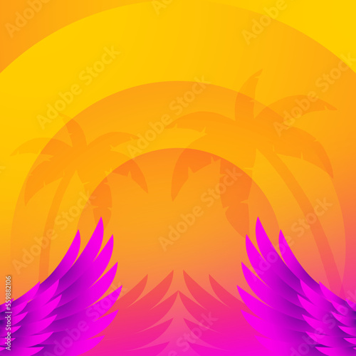 Abstract background with wings