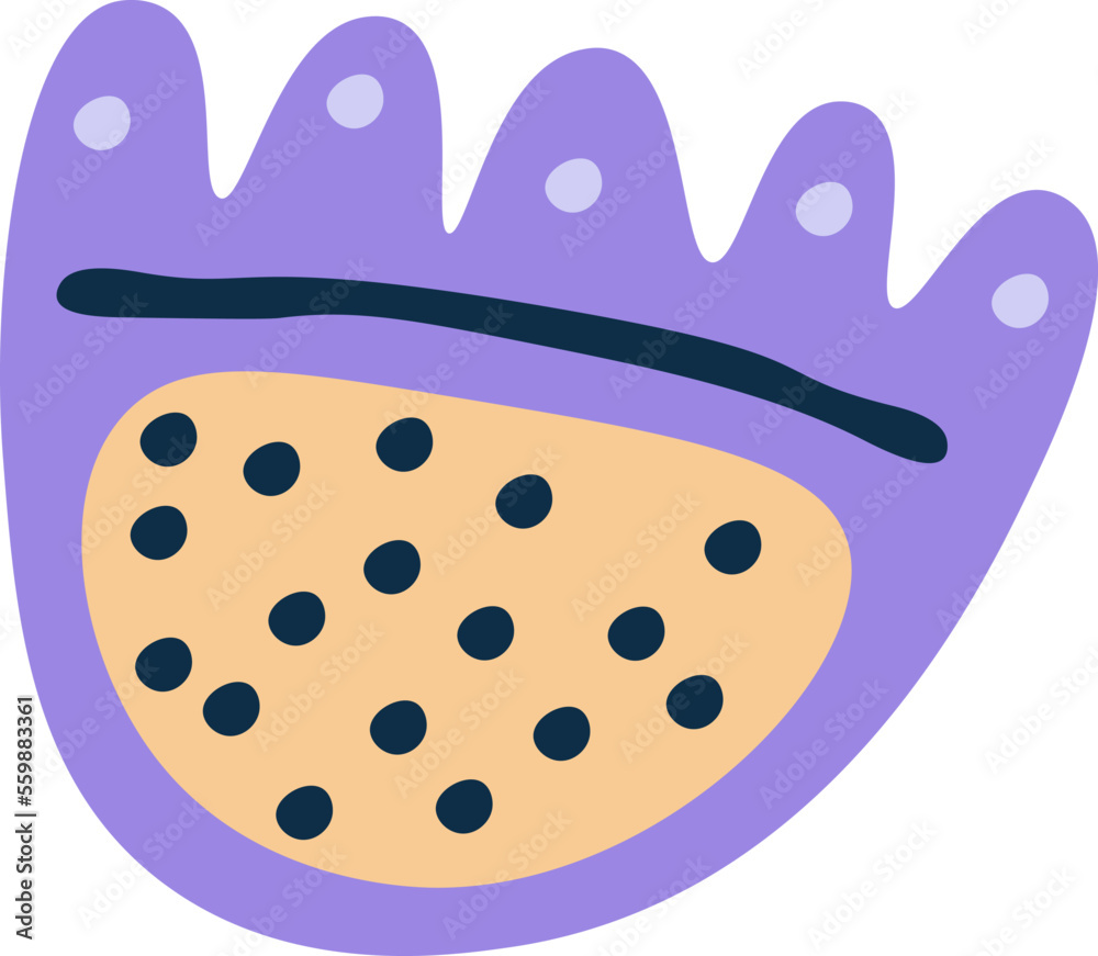 Hand drawn abstract flower flat icon Hand drawn abstract flower flat icon