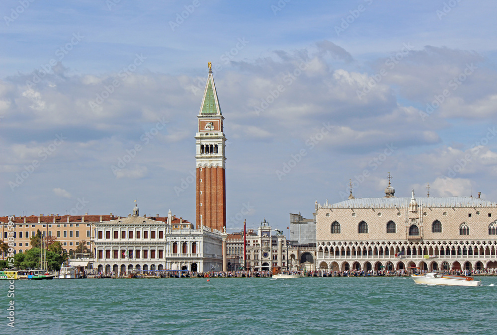 View of Venice city from canal