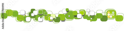 Grün Eckig Band Banner Vierecke Modern