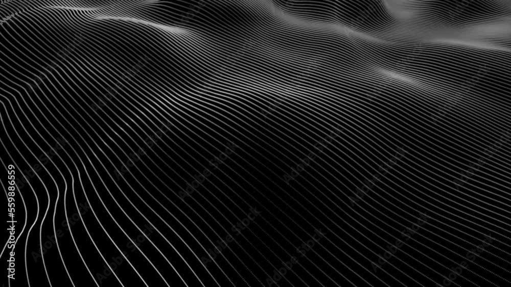 Metaverse Abstract Seamless wave abstract lines stream 4K background loop 
