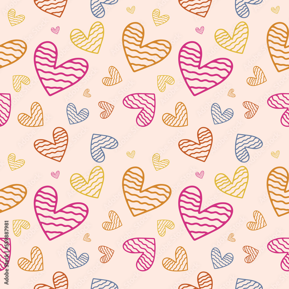Valentine's seamless pattern vector doodle background digital paper illustration for web and print Valentine's seamless pattern vector doodle background digital paper illustration for web and print
