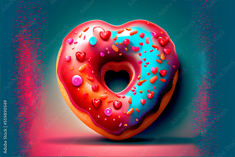 Valentine's Day, Love in Love, Lovely Donuts, Valentine's Day, Love, 14th of February