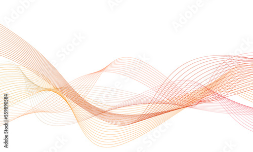 Abstract colorful luxury background with wave element for design.Digital frequency track equalizer.Stylized curved wavy line art background.Wave with lines created using blend tool.Vector illustration