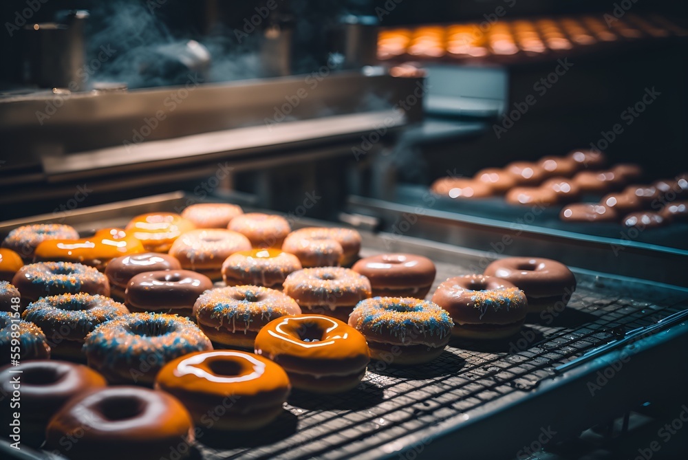 Donuts, Sweet Donuts, Doughnut, Generative AI