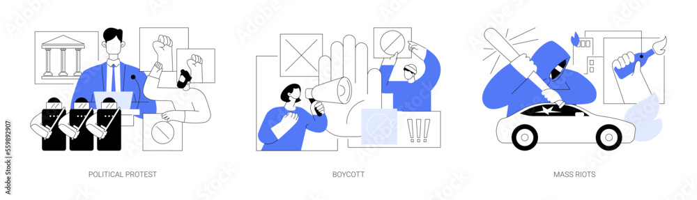 Public objection and disapproval abstract concept vector illustrations. Public objection and disapproval abstract concept vector illustrations.