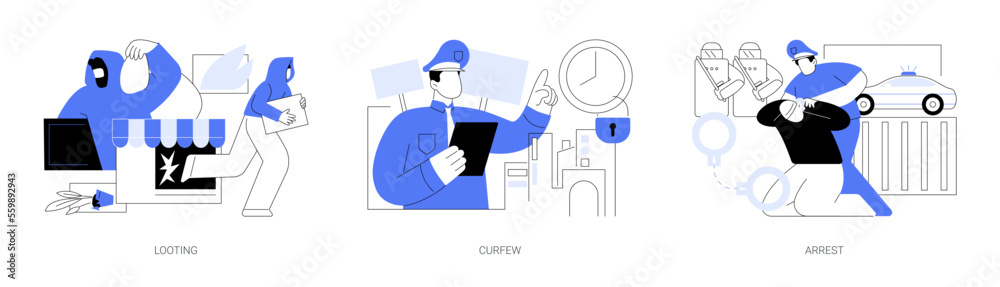 Public protest abstract concept vector illustrations. Public protest abstract concept vector illustrations.