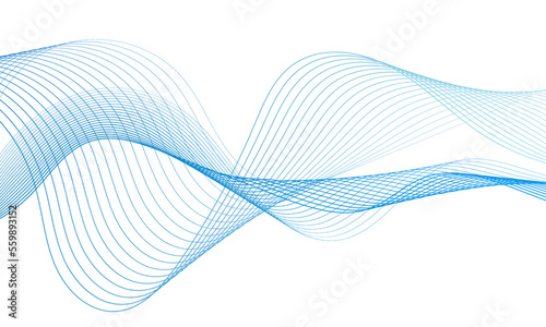 Abstract colorful luxury background with wave element for design.Digital frequency track equalizer.Stylized curved wavy line art background.Wave with lines created using blend tool.Vector illustration