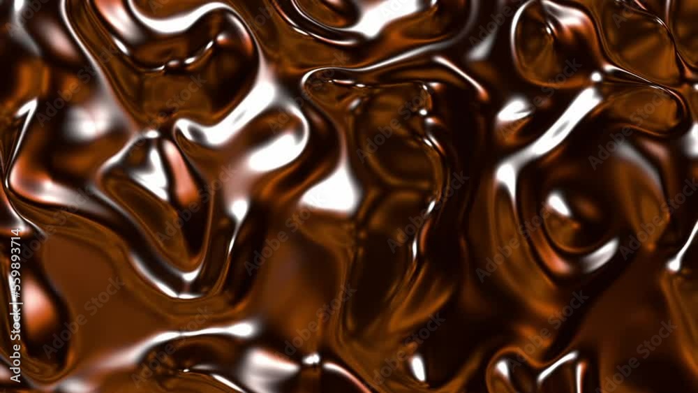 Pink and brown thick mucus. Design. Bright liquid in the animation that spreads in different directions.