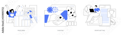 Online gambling abstract concept vector illustrations. © Visual Generation