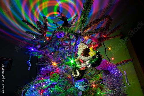 Christmas tree with a lot of lights © Grzegorz
