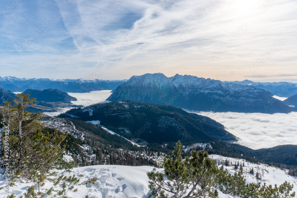 Grimming mountain view from the Tauplitz ski resort