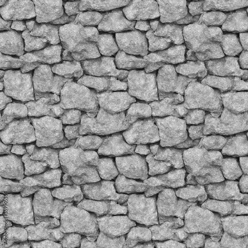 Seamless illustration. Part of a stone wall, for background or texture
