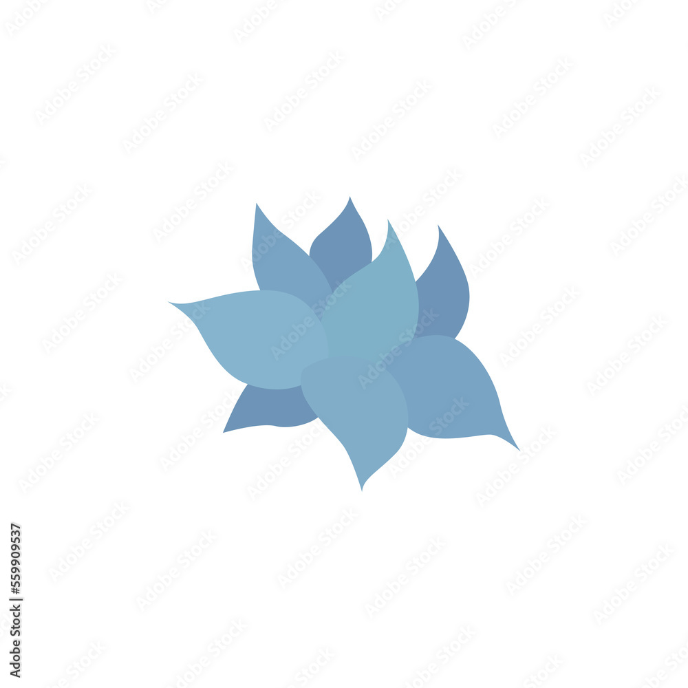 Vector illustration of flowers for the holiday. Decorative flat flower stylized in color. For design for the holidays. Illustrations for stickers, prints, advertisements, solo element