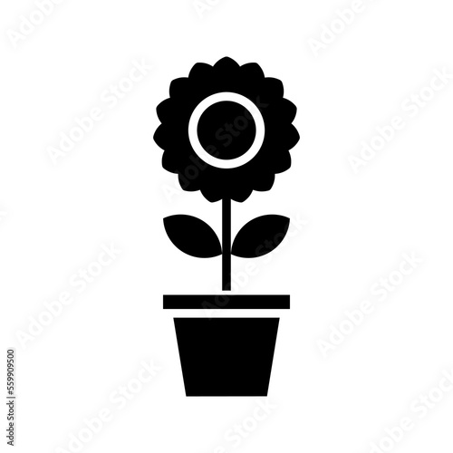 Potted plant icon. sign for mobile concept and web design. vector illustration