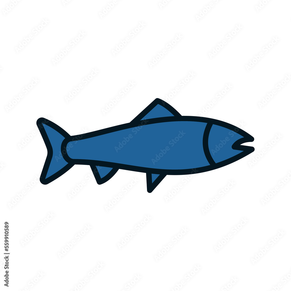 Fish icon. sign for mobile concept and web design. vector illustration Fish icon. sign for mobile concept and web design. vector illustration