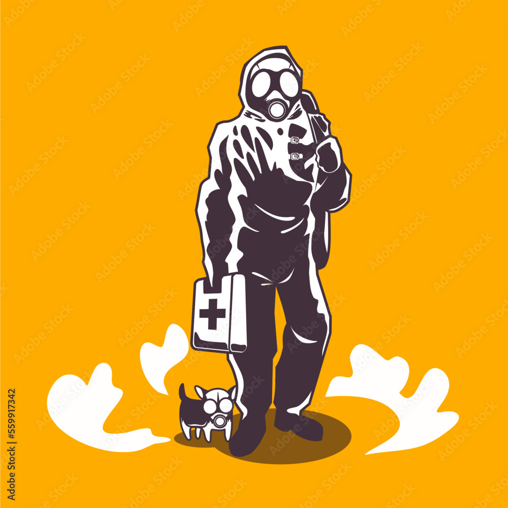 illustration of a post apocalypse during pandemic illustration of a post apocalypse during pandemic