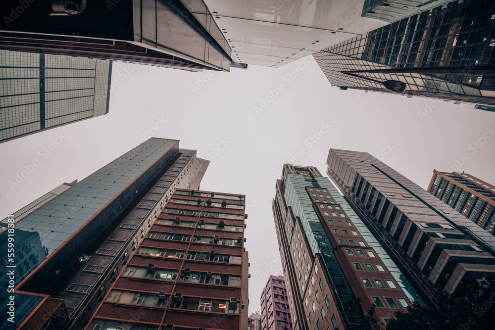 modern business skyscrapers