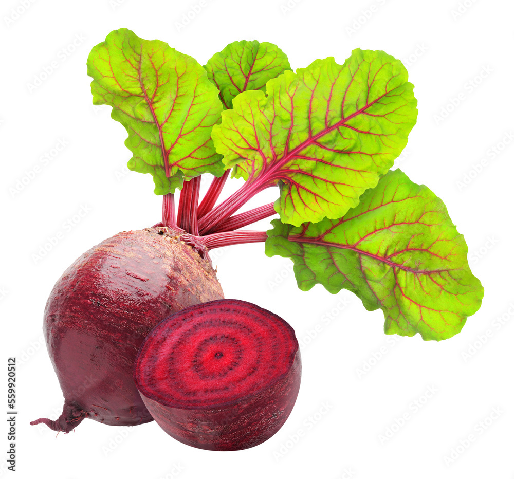 Photography Ras beetroot halver fith leaves, cut out