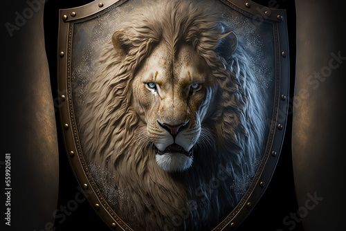 Obraz na płótnie Lion Shield