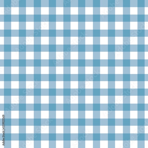 Gingham seamless pattern, blue and white can be used in the design of fashion clothes. Bedding sets, curtains, tablecloths, notebooks, gift wrapping paper