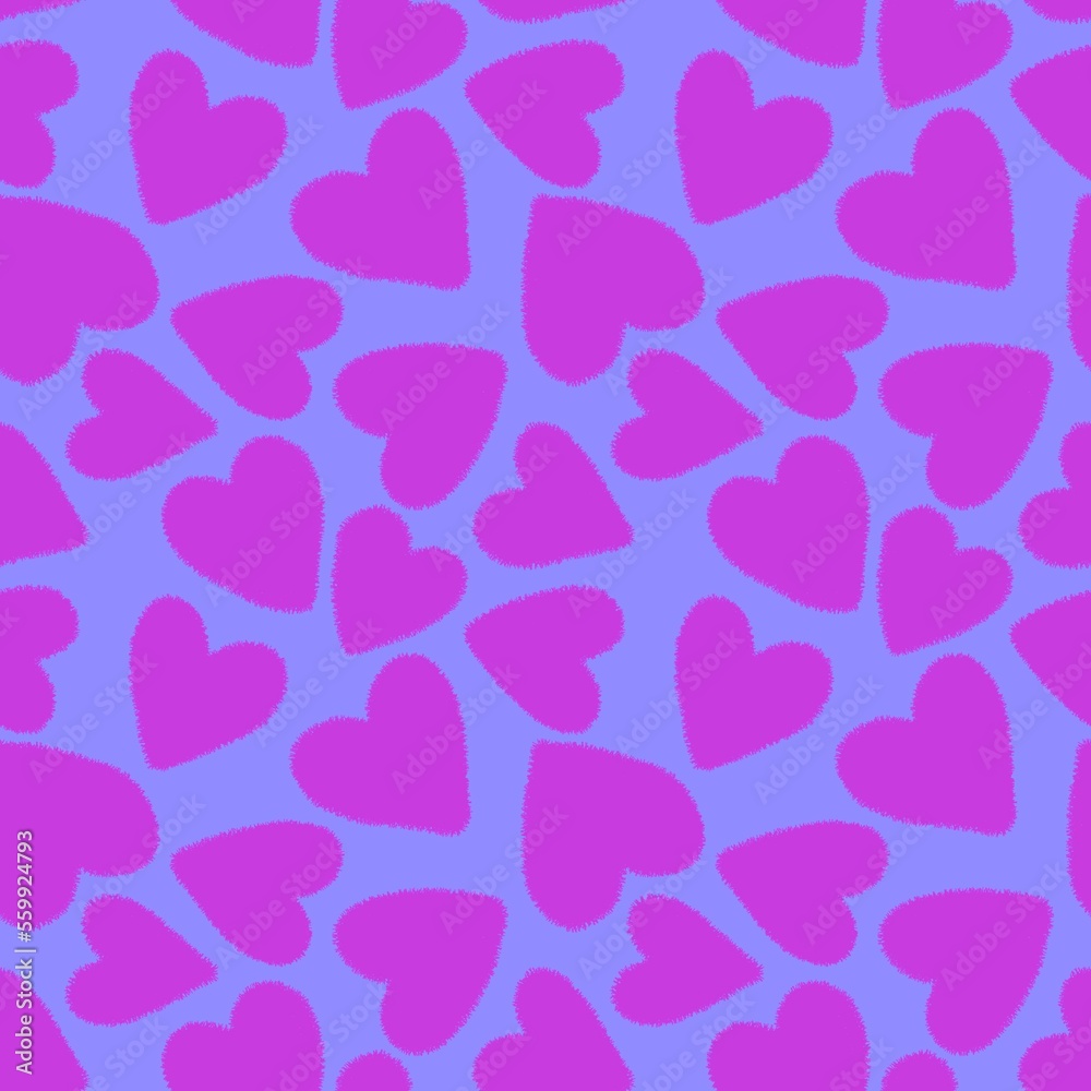 Valentines hearts seamless cartoon pattern for wrapping and kids clothes print and fabrics and gift box