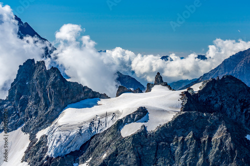 Switzerland 2022, Beautiful view of the Alps and Blue Sky around Titlis mountain. © AlehAlisevich