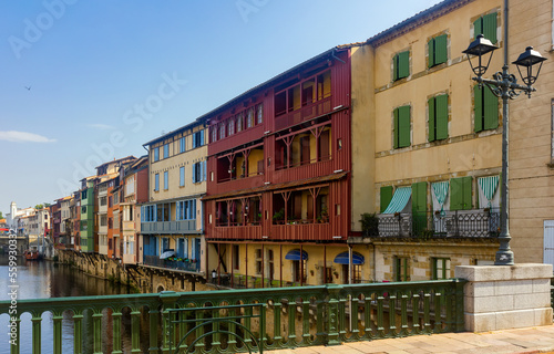 Canal in the middle of buildings in Castres, France
