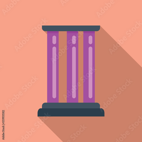 Rays lamp icon flat vector. Air device. Medical care