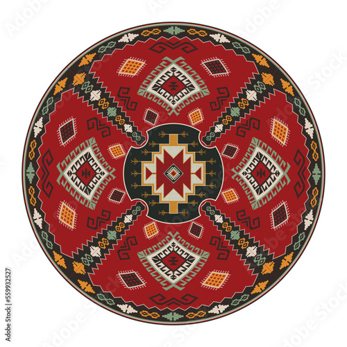 Kilim round design element 8
