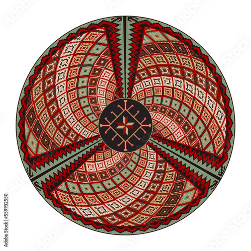 Kilim round design element 9