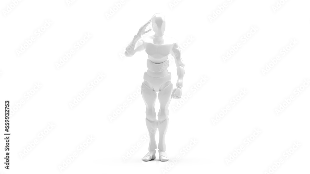Detailed appearance of the white AI robot under white background. Concept 3D CG of automatic operation, optimization and block chain. PNG file format. Detailed appearance of the white AI robot under white background. Concept 3D CG of automatic operation, optimization and block chain. PNG file format.