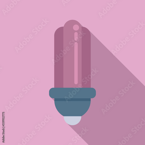 Mosquito uv lamp icon flat vector. Ultraviolet disinfection. Clinic electric