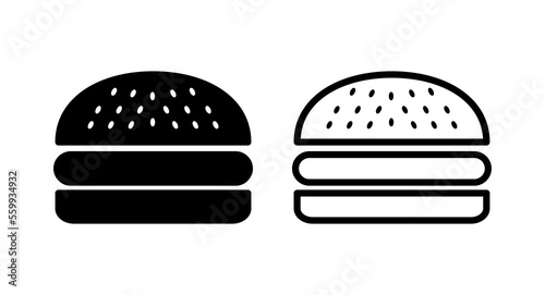 Burger icon vector illustration. burger sign and symbol. hamburger