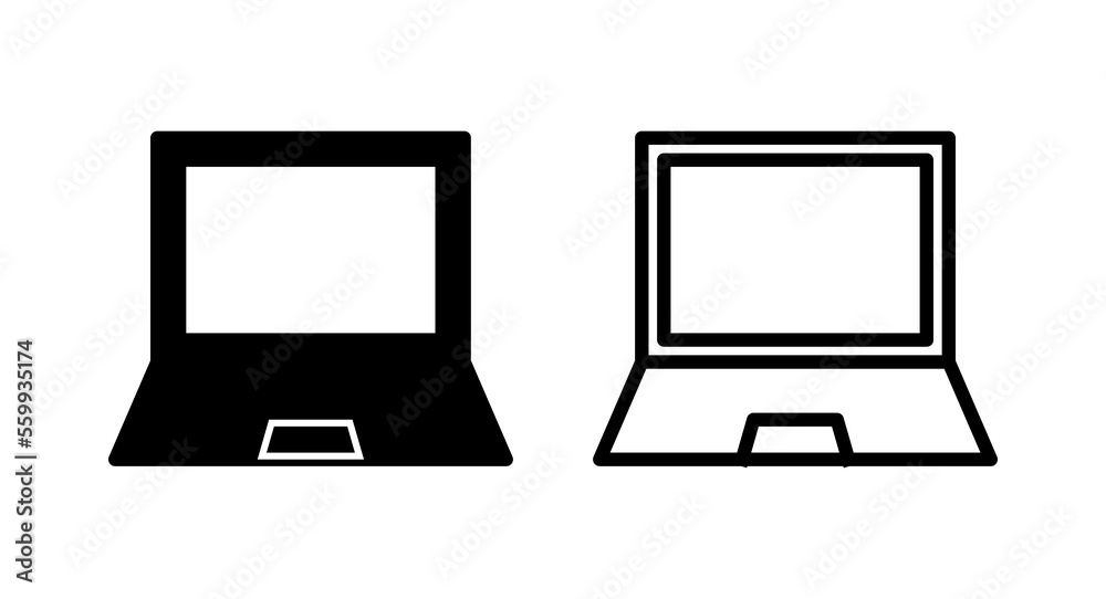 Laptop icon vector illustration. computer sign and symbol