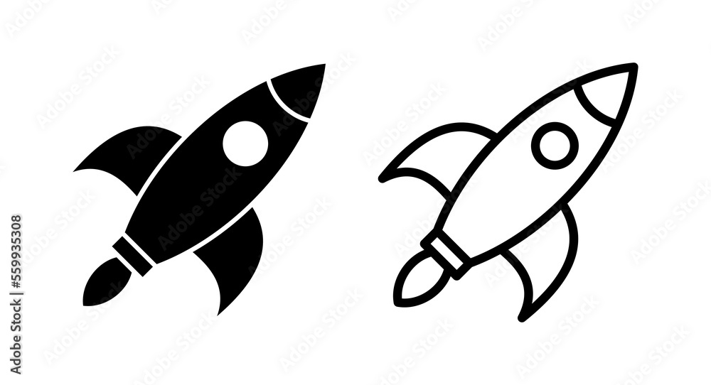 Rocket icon vector illustration. Startup sign and symbol. rocket launcher icon Rocket icon vector illustration. Startup sign and symbol. rocket launcher icon