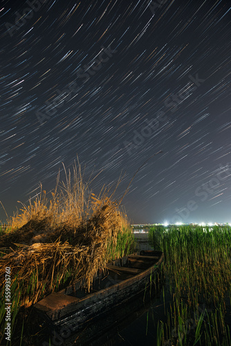 Star trails rural astrophotography