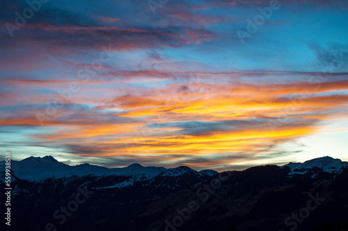 sunset over the mountains © Alex Lutsenko