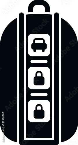 Smart car key icon simple vector. Vehicle button. Lock service