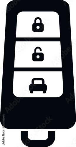 Business vehicle car key icon simple vector. Smart button. Lock service