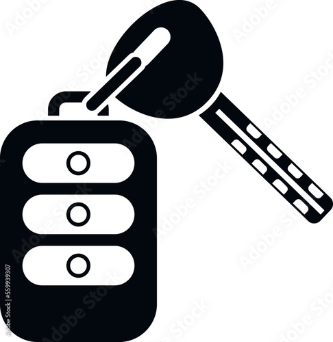 Technology car key icon simple vector. Smart button. Alarm button