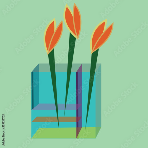 tulips in vase